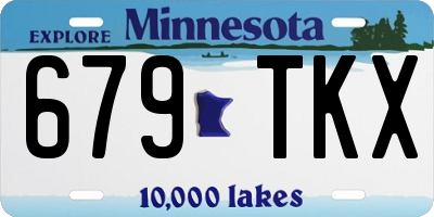 MN license plate 679TKX