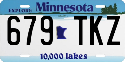 MN license plate 679TKZ