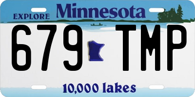 MN license plate 679TMP