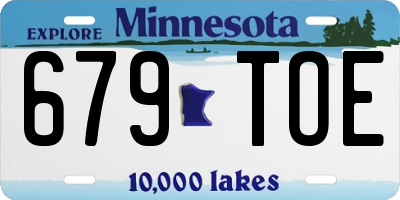 MN license plate 679TOE