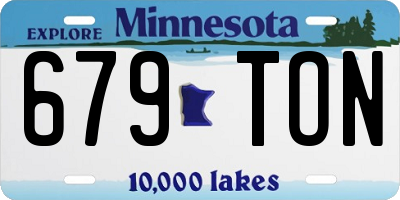 MN license plate 679TON