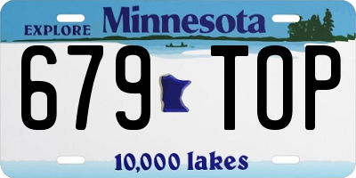 MN license plate 679TOP
