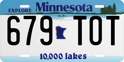 MN license plate 679TOT