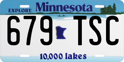 MN license plate 679TSC