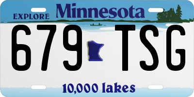 MN license plate 679TSG