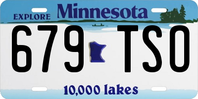 MN license plate 679TSO