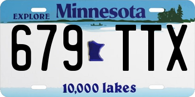 MN license plate 679TTX