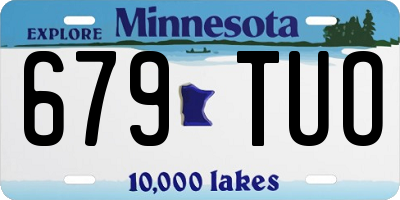 MN license plate 679TUO