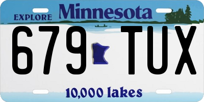 MN license plate 679TUX