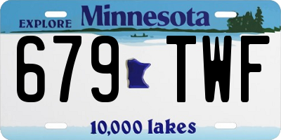 MN license plate 679TWF