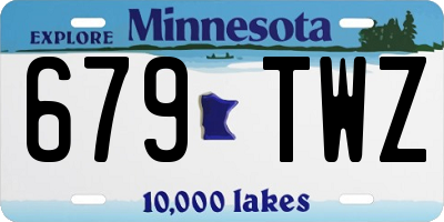 MN license plate 679TWZ