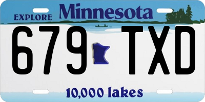 MN license plate 679TXD