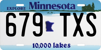 MN license plate 679TXS