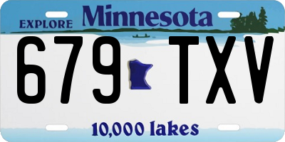 MN license plate 679TXV