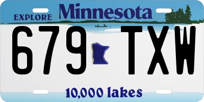MN license plate 679TXW