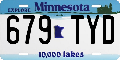 MN license plate 679TYD