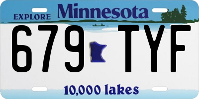 MN license plate 679TYF