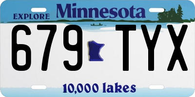 MN license plate 679TYX
