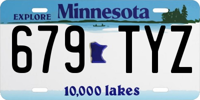 MN license plate 679TYZ