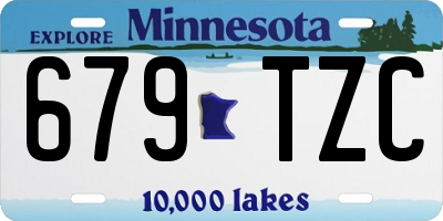 MN license plate 679TZC