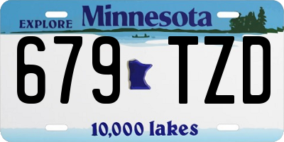 MN license plate 679TZD