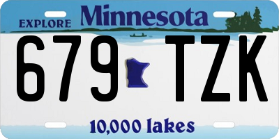 MN license plate 679TZK