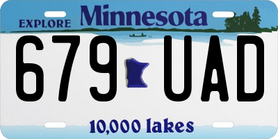 MN license plate 679UAD