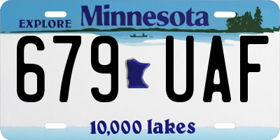 MN license plate 679UAF