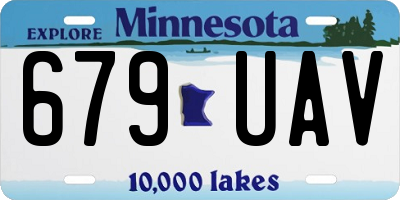 MN license plate 679UAV