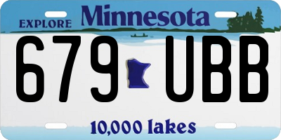 MN license plate 679UBB
