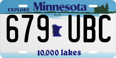 MN license plate 679UBC