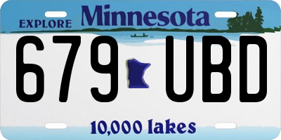 MN license plate 679UBD