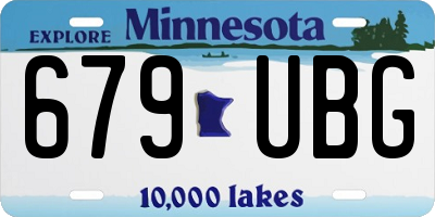 MN license plate 679UBG