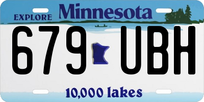 MN license plate 679UBH