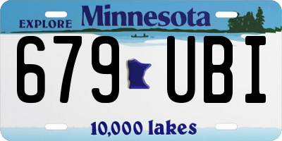 MN license plate 679UBI