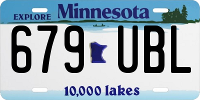MN license plate 679UBL