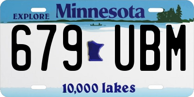 MN license plate 679UBM