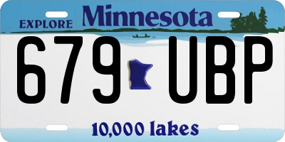 MN license plate 679UBP