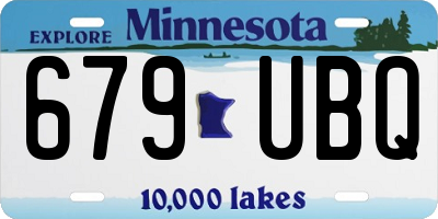 MN license plate 679UBQ