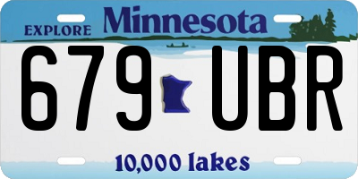 MN license plate 679UBR