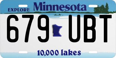 MN license plate 679UBT