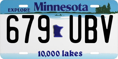 MN license plate 679UBV