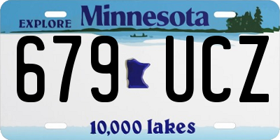 MN license plate 679UCZ