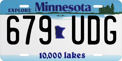 MN license plate 679UDG