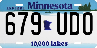 MN license plate 679UDO