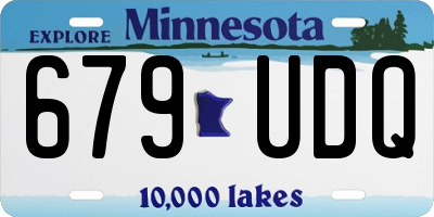 MN license plate 679UDQ