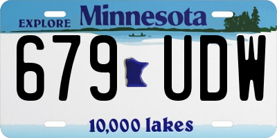 MN license plate 679UDW