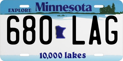 MN license plate 680LAG