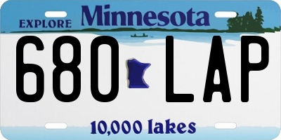 MN license plate 680LAP