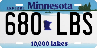 MN license plate 680LBS